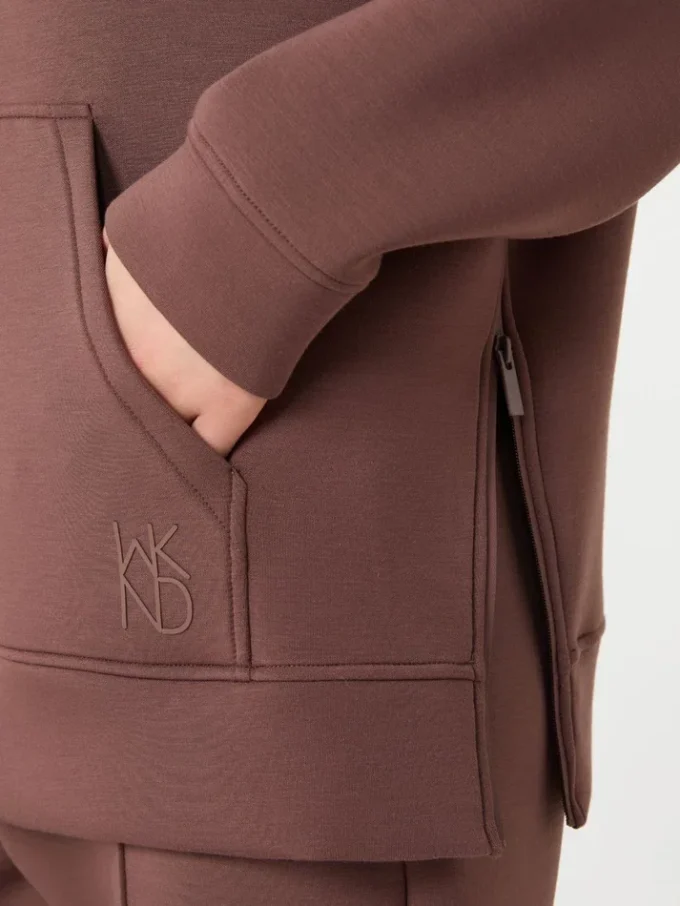 Long scuba jersey sweatshirt, brown Long scuba jersey sweatshirt, brown