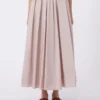 Long taffeta skirt, antique rose