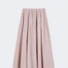 Long taffeta skirt, antique rose