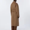Long wool broadcloth coat, camel
