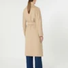 Long wool, cashmere and silk coat, sand Long wool, cashmere and silk coat, sand