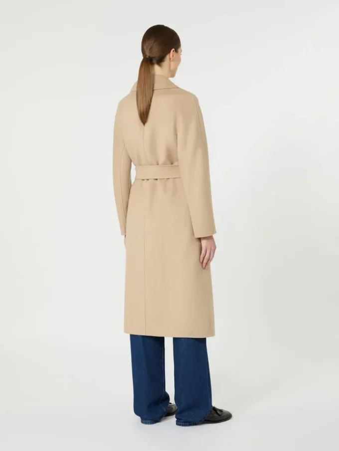 Long wool, cashmere and silk coat, sand Long wool, cashmere and silk coat, sand