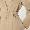 Long wool, cashmere and silk coat, sand Long wool, cashmere and silk coat, sand