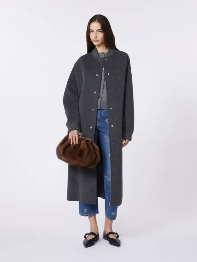 Long wool coat, dark grey