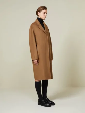 Masculine·cashmere coat, camel