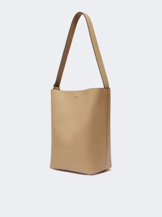 – medium archetipo leather bag, mud