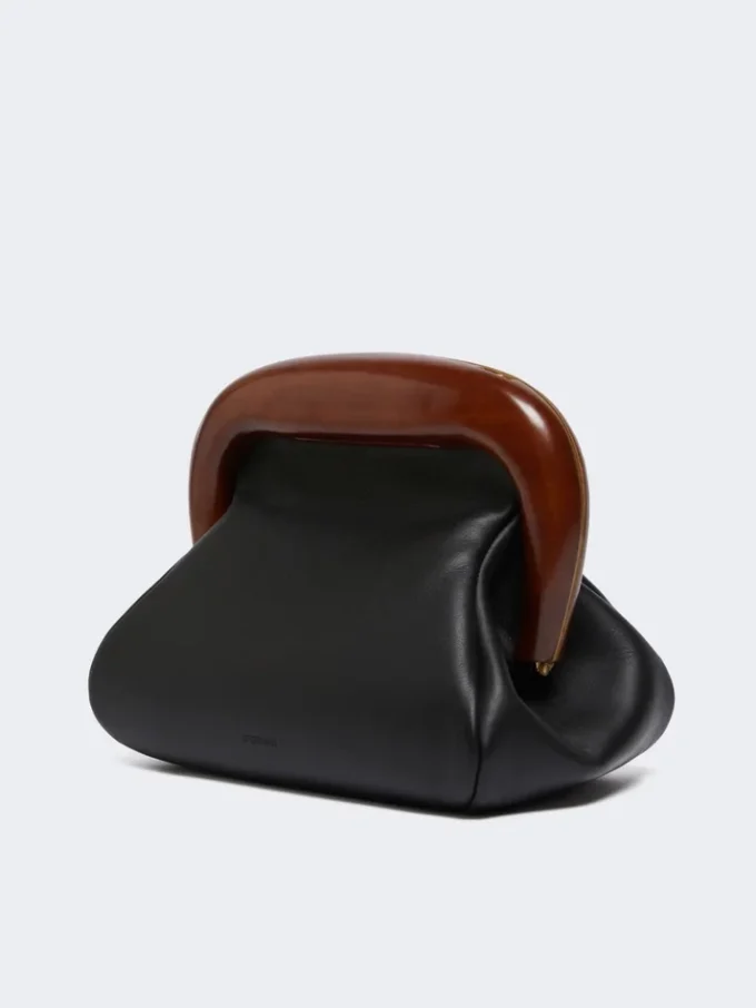 Medium leather bouba bag, black