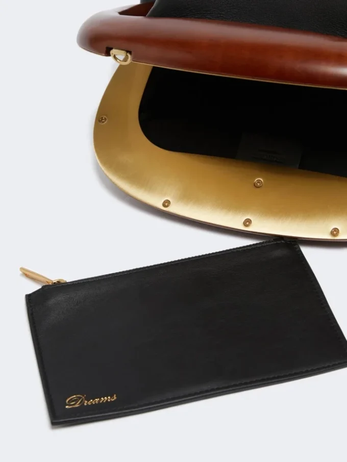 Medium leather bouba bag, black