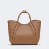 Medium leather marine bag, brown bronze
