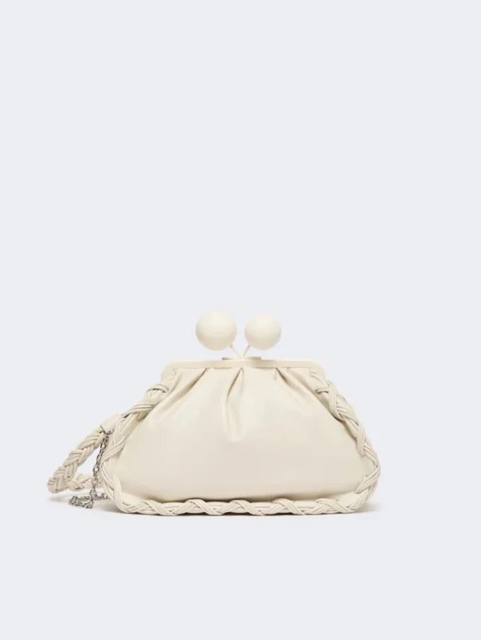 Medium nappa leather pasticcino bag, ivory