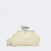 Medium pasticcino bag in glossy nappa leather, ivory