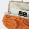 Medium raffia-effect pasticcino bag, salmon