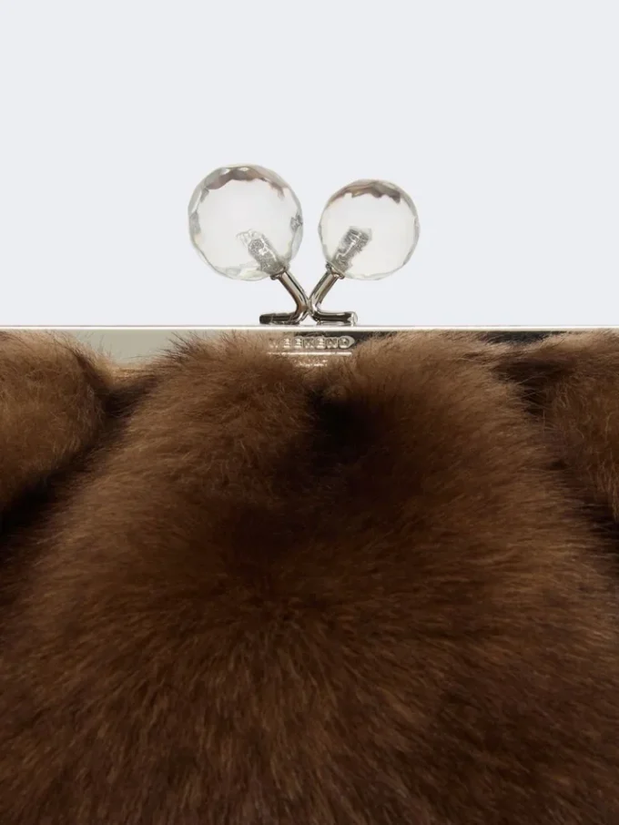 Medium sheepskin pasticcino bag, caramel