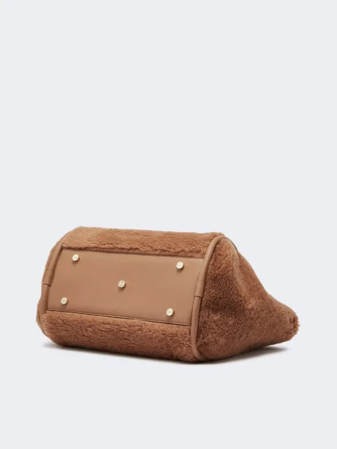 Medium teddy fabric marine bag, camel