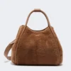 Medium teddy fabric marine bag, camel