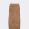 Mesh cotton skirt, desert