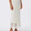 Mesh cotton skirt, optical white Mesh cotton skirt, optical white
