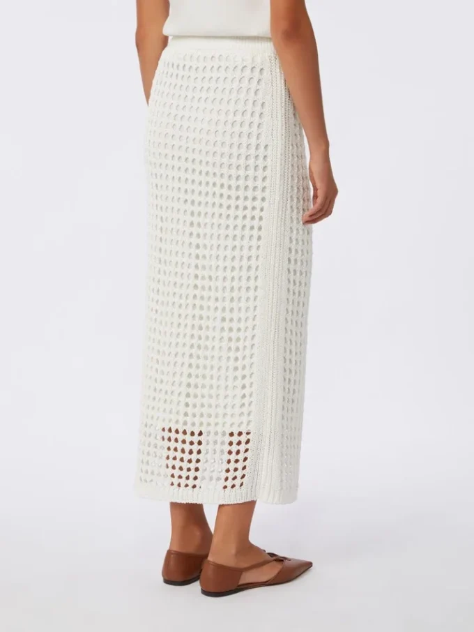 Mesh cotton skirt, optical white Mesh cotton skirt, optical white