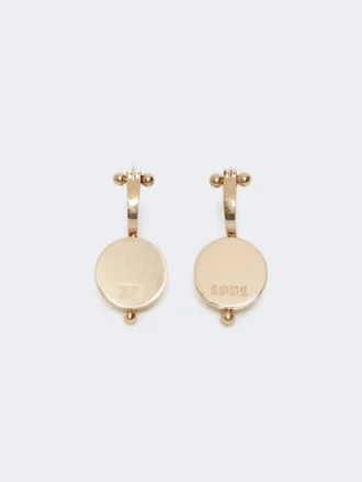 Metal hemisphere earrings, gold Metal hemisphere earrings, gold