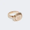 Metal signet ring, gold