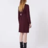 Milano-knit jersey dress, bordeaux Milano-knit jersey dress, bordeaux