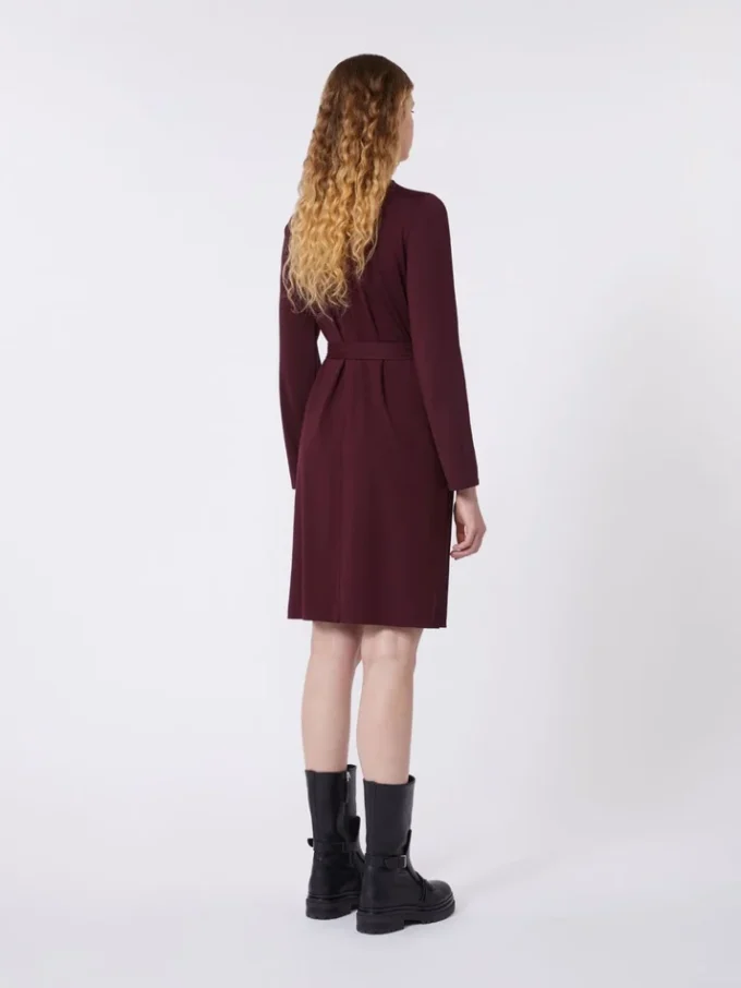 Milano-knit jersey dress, bordeaux Milano-knit jersey dress, bordeaux