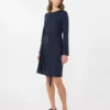Milano-knit jersey dress, navy Milano-knit jersey dress, navy