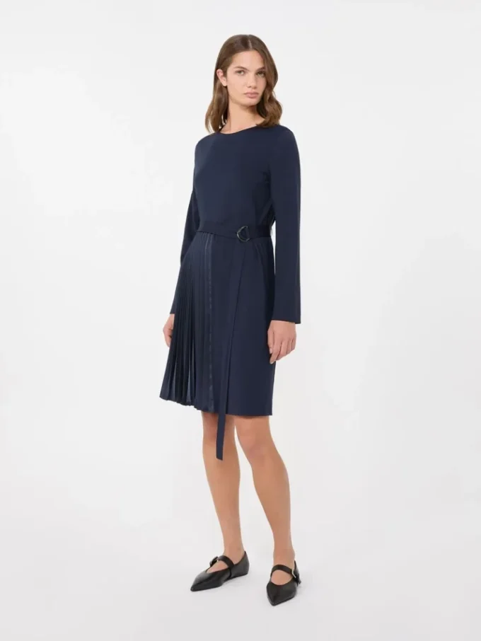 Milano-knit jersey dress, navy Milano-knit jersey dress, navy