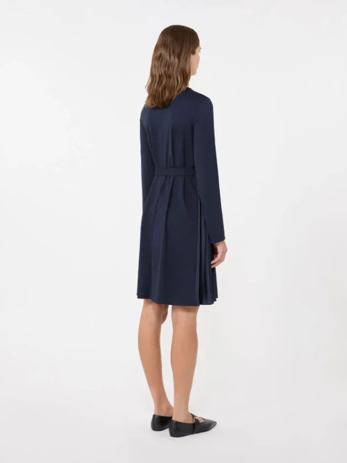 Milano-knit jersey dress, navy Milano-knit jersey dress, navy