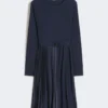 Milano-knit jersey dress, navy Milano-knit jersey dress, navy