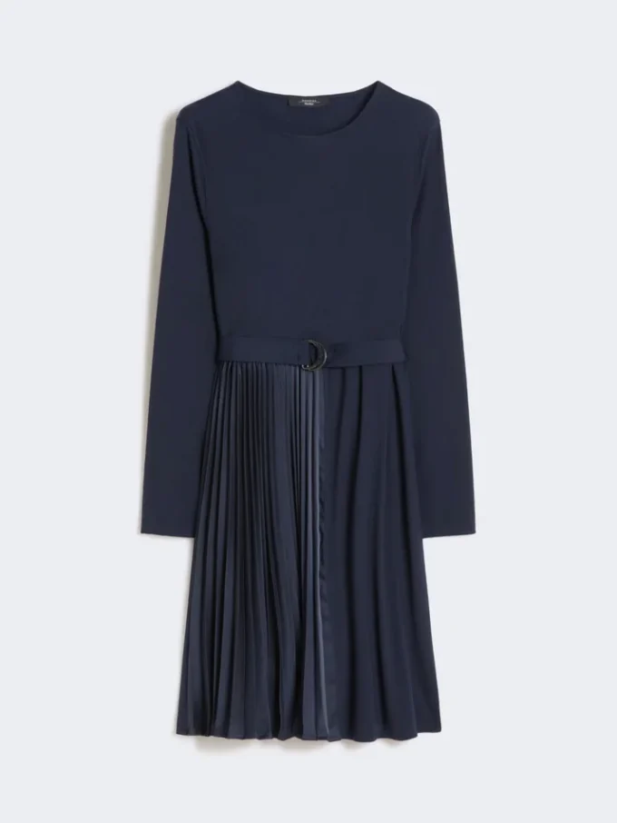 Milano-knit jersey dress, navy Milano-knit jersey dress, navy