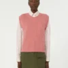 Mohair-blend gilet, antique rose Mohair-blend gilet, antique rose