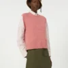 Mohair-blend gilet, antique rose Mohair-blend gilet, antique rose