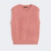 Mohair-blend gilet, antique rose Mohair-blend gilet, antique rose
