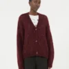 Mohair cardigan, bordeaux Mohair cardigan, bordeaux