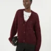 Mohair cardigan, bordeaux Mohair cardigan, bordeaux