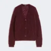 Mohair cardigan, bordeaux Mohair cardigan, bordeaux