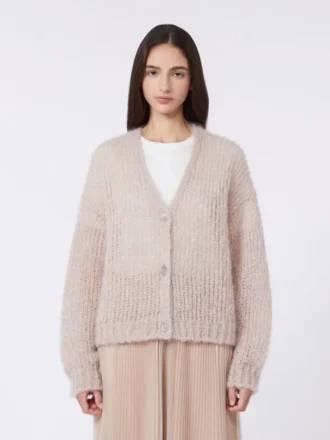 Mohair cardigan, sand