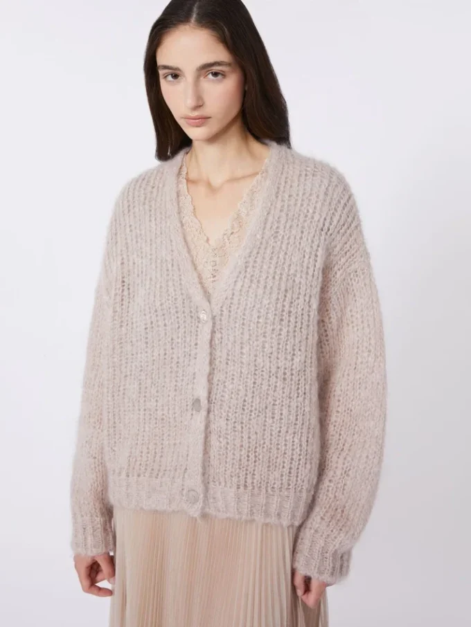 Mohair cardigan, sand Mohair cardigan, sand