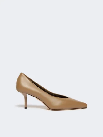 Nappa leather court shoes, mud