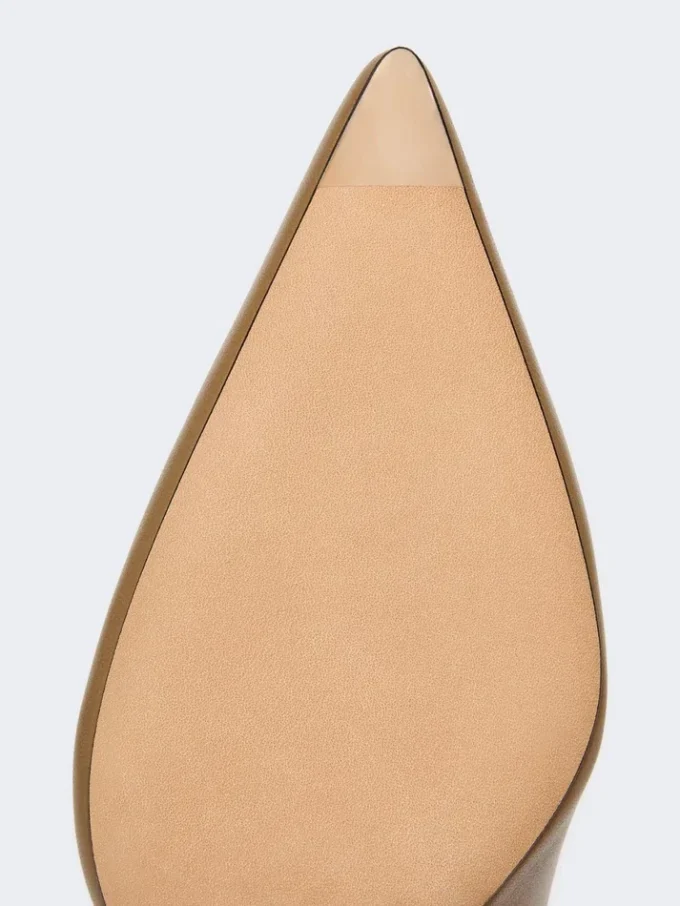 Nappa leather court shoes, mud Nappa leather court shoes, mud