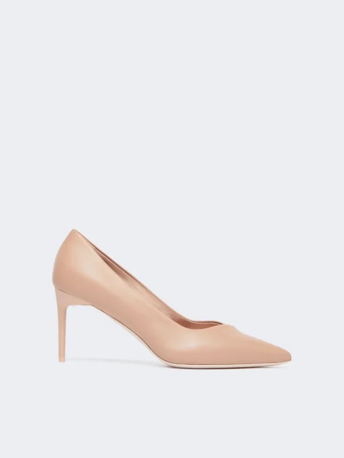 Nappa leather court shoes, powder Nappa leather court shoes, powder