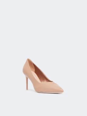 Nappa leather court shoes, powder