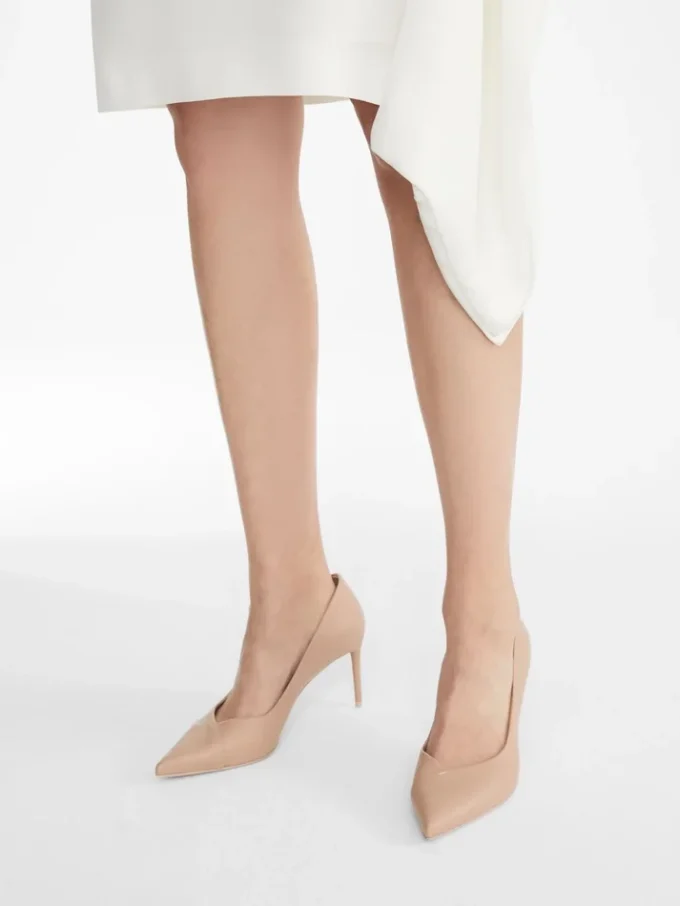 Nappa leather court shoes, powder Nappa leather court shoes, powder