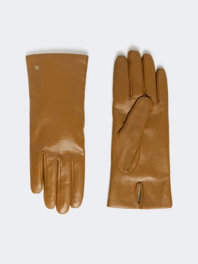 Nappa leather gloves, tobacco Nappa leather gloves, tobacco