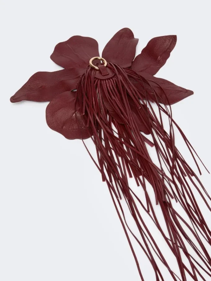 Nappa leather hobo bag, bordeaux