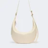 Nappa leather hobo bag, vanilla