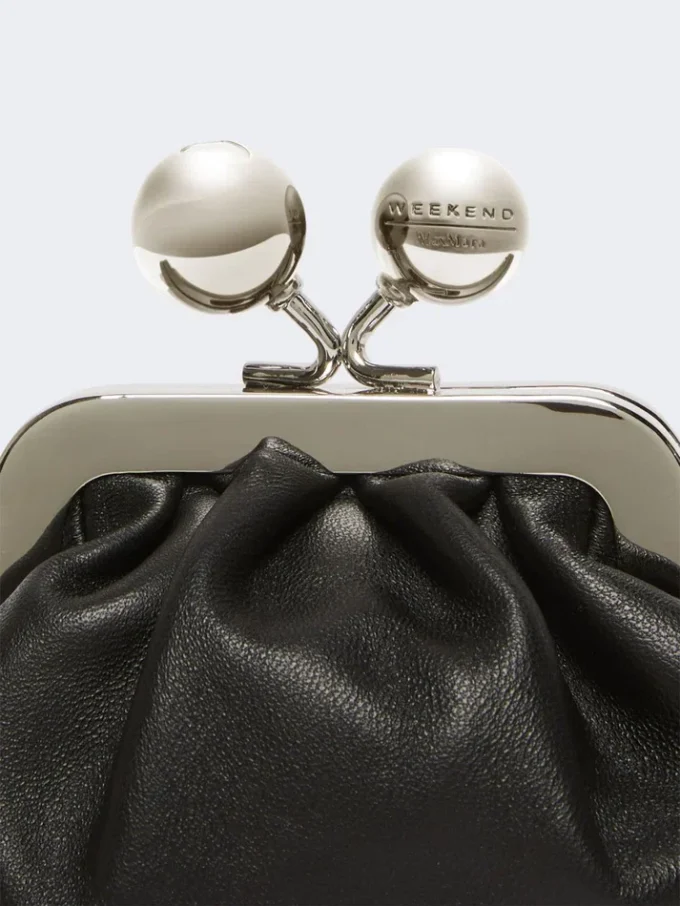 Nappa sheepskin nano pasticcino bag, black