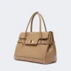 Natural leather handbag, mud Natural leather handbag, mud