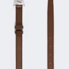Natural leather monogram belt, brown